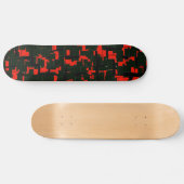 Skateboard Deep Army Green Red Black Abstract (Horz)