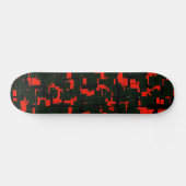 Skateboard Deep Army Green Red Black Abstract (Horz)