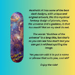 Skateboard Déesse de l'univers<br><div class="desc">Un design cool d'une déesse de l'univers, c'est ce que j'ai appelé de toute façon, vous avez une femme dans le cosmos et toute la scène a l'air très cool sur le pont. Les mots "Déesse de l'univers" peuvent être édités afin que vous puissiez mettre le texte que vous voulez...</div>