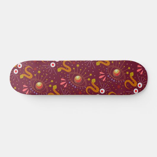 Skateboard Déesse serpent rouge profond (Horz)