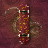 Skateboard Déesse serpent rouge profond