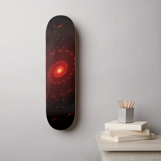 Skateboard Dégradé de l'étincelle rouge flamme (Art mural)