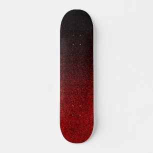 Skateboard Dégradé de Parties scintillant rouge et noire