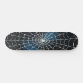 Skateboard Dégradé de toile d'araignée blanche design abstrai (Horz)