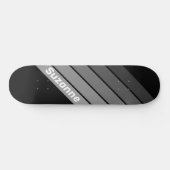 Skateboard Dégradé foncé avec nom (Horz)
