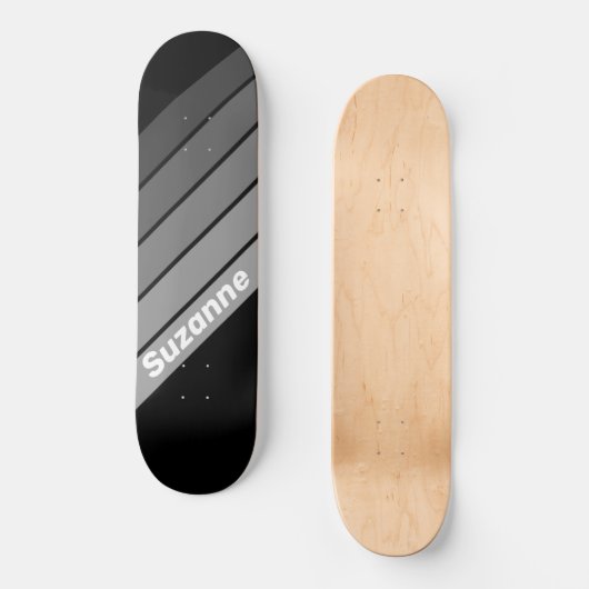 Skateboard Dégradé foncé avec nom (Recto)