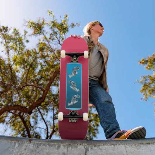 Skateboard Dégradé Magenta - foncé à clair | Humeurs saisonni (Extérieur 1)