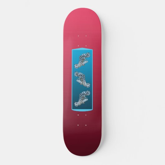 Skateboard Dégradé Magenta - foncé à clair | Humeurs saisonni (Recto)