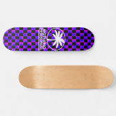 Skateboard Dégradé Noir et Bleu à Damier (Horz)