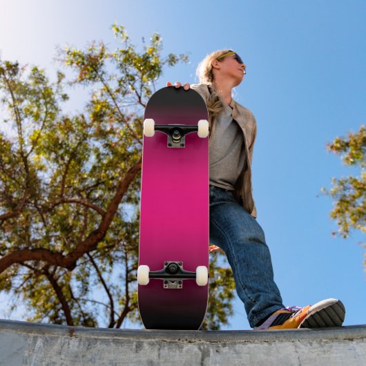 Skateboard Dégradé noir et rose chaud (Extérieur 1)