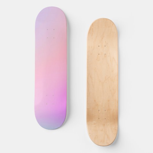 Skateboard Dégradé pastel de barbe à papa rêveuse (Recto)