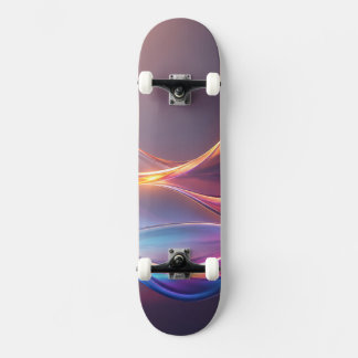 Skateboard Dégradé radiant de vagues abstraites