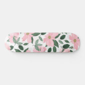 Skateboard Delicate Pink Roses Floral Painting (Horz)