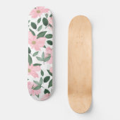 Skateboard Delicate Pink Roses Floral Painting (Recto)