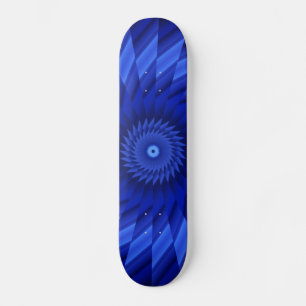 Skateboard Démarrage de la ligne bleue mince