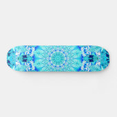 Skateboard Dentelle d'Aqua, mandala sensible et abstrait (Horz)