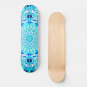 Skateboard Dentelle d'Aqua, mandala sensible et abstrait (Recto)