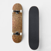 Skateboard Dentelle d'or de feuille sur l'arrière - plan (Recto)