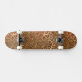 Skateboard Dentelle d'or de feuille sur l'arrière - plan (Horz)