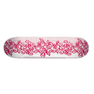 Skateboard Dentelle rouge