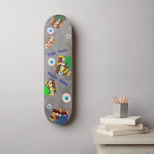 Skateboard Dents Sucrées des Zombies (Art mural)
