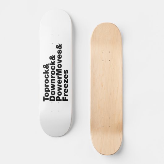 Skateboard Déplacements de rupture (Breakdance) (Recto)