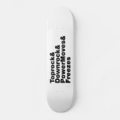 Skateboard Déplacements de rupture (Breakdance) (Recto)