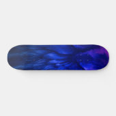 Skateboard Des ailes mystiques aux plumes bleues profondes (Horz)