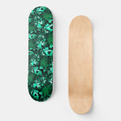 Skateboard Des tons verts clairs, en relief (Recto)