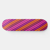 Skateboard Design à rayures verticales rose orange violet (Horz)