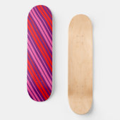 Skateboard Design à rayures verticales rose violet rouge (Recto)