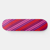 Skateboard Design à rayures verticales rose violet rouge (Horz)