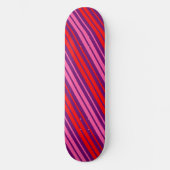 Skateboard Design à rayures verticales rose violet rouge (Recto)