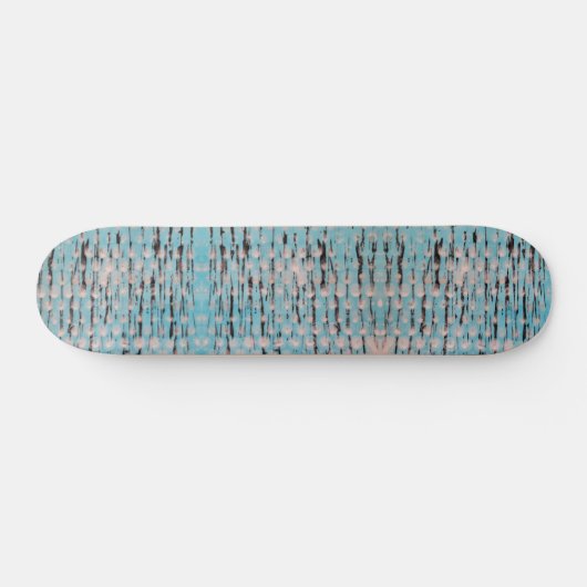 Skateboard Design abstrait bleu, blanc et noir (Horz)