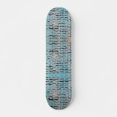 Skateboard Design abstrait bleu, blanc et noir (Devant)