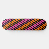 Skateboard Design bandes verticales orange rose noir (Horz)