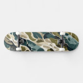 Skateboard Design Camouflage en vert et beige (Horz)