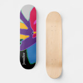 Skateboard Design d'art moderne Nom personnalisé Cool mignon  (Recto)
