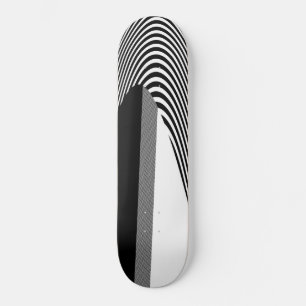 Skateboard Design D'Art Op Noir Et Blanc, Patinage