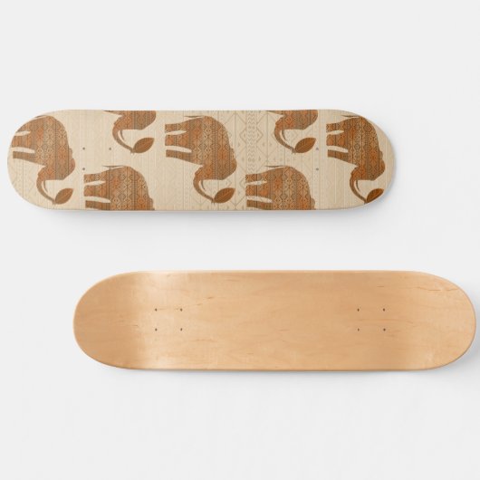 Skateboard Design d'art tribal des éléphants (Horz)