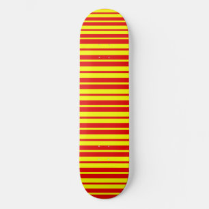Skateboard Design de bandes rouge et jaune