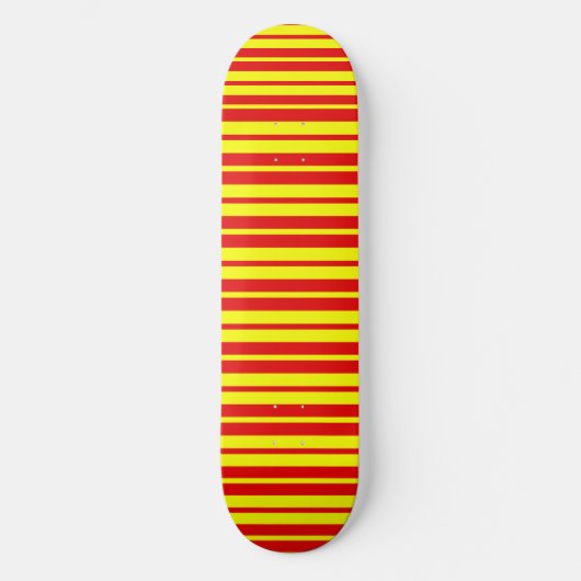 Skateboard Design de bandes rouge et jaune (Recto)