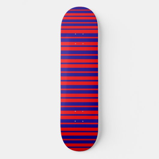Skateboard Design de bandes rouges et bleues (Recto)