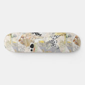 Skateboard Design de collage abstrait élégant neutre (Horz)