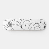 Skateboard Design de dessin élégant Rose Floral Line (Horz)