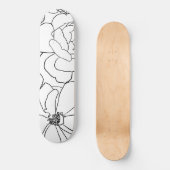 Skateboard Design de dessin élégant Rose Floral Line (Recto)