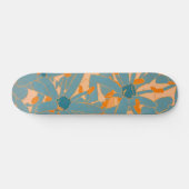 Skateboard Design de feuille contemporain pêche (Horz)
