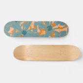 Skateboard Design de feuille contemporain pêche (Horz)