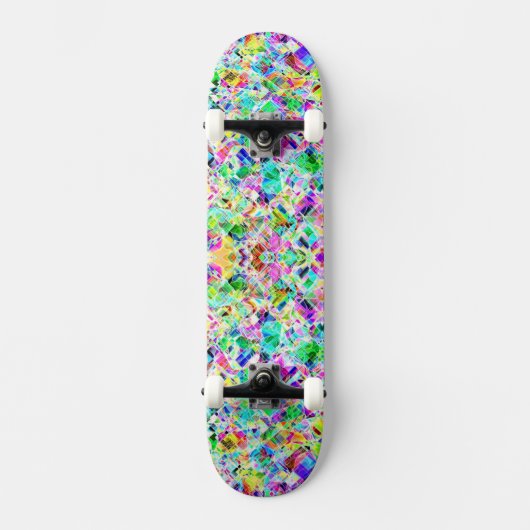 Skateboard Design de fragments colorés mignons (Recto)