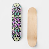 Skateboard design de mandala de fleurs (Recto)